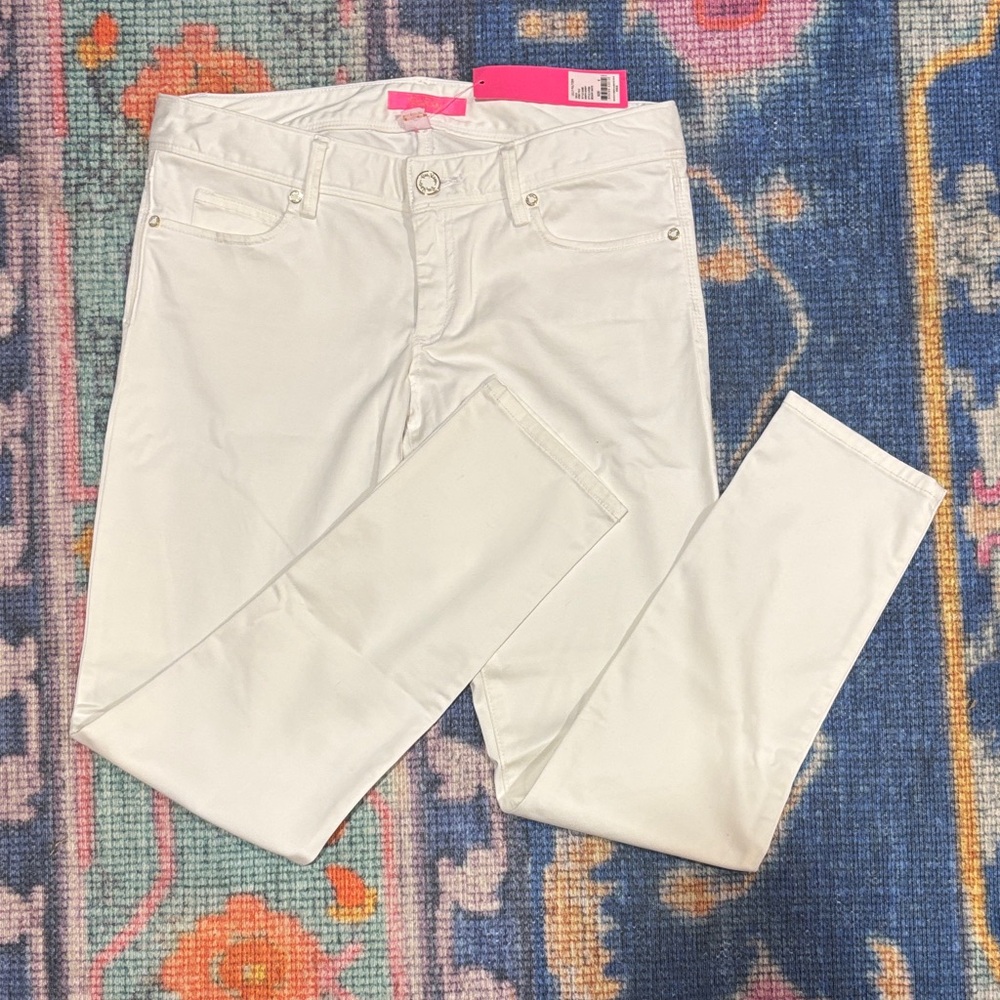 Lilly Pulitzer resort white skinny jeans